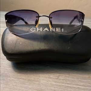 Authentic CHANEL sunglasses w/swavroski crystals